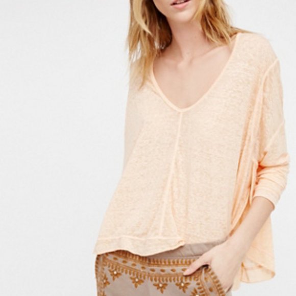 Free People Tops - FREE PEOPLE 'We The Free' orange long sleeve!